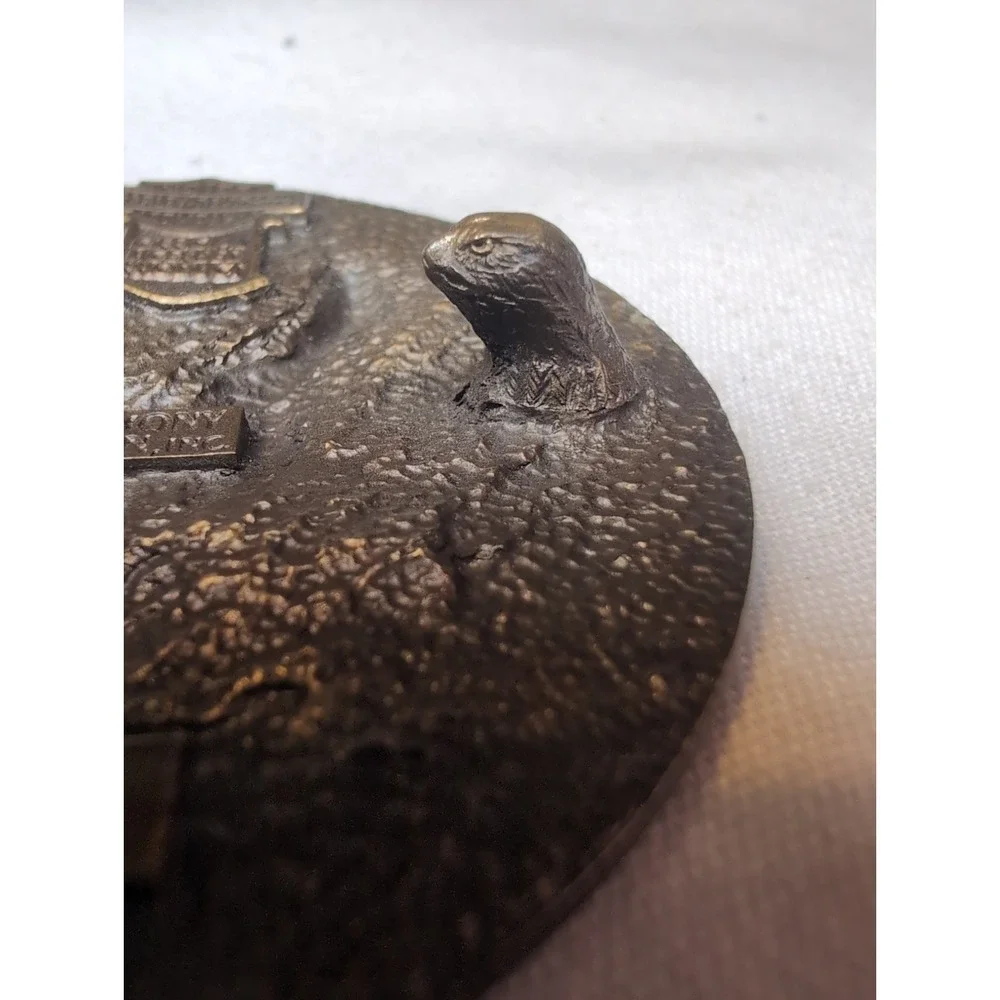 Vintage 1992 Siskiyou USA Harley-Davidson Eagle Enamel Logo Belt Buckle 2.5